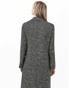 Abrigo tweed espiga gris