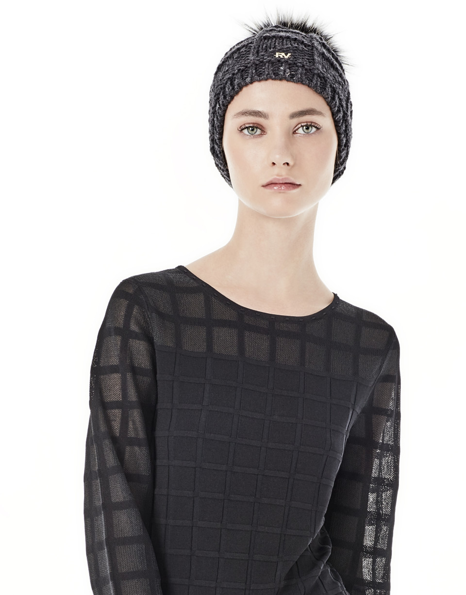 Black checked sweater