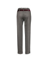 Grey pants contrasting velvet