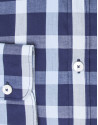 Camisa vestir cuadros marino/celeste
