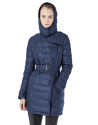 Long navy blue windbreaker with hood