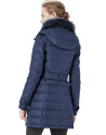 Long navy blue windbreaker with hood