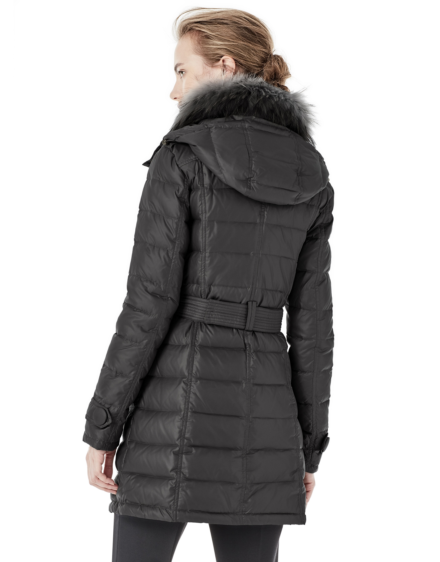 Long black windbreaker with hood