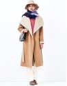 Beige double face coat