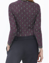 Camiseta fantasía cuello cisne granate