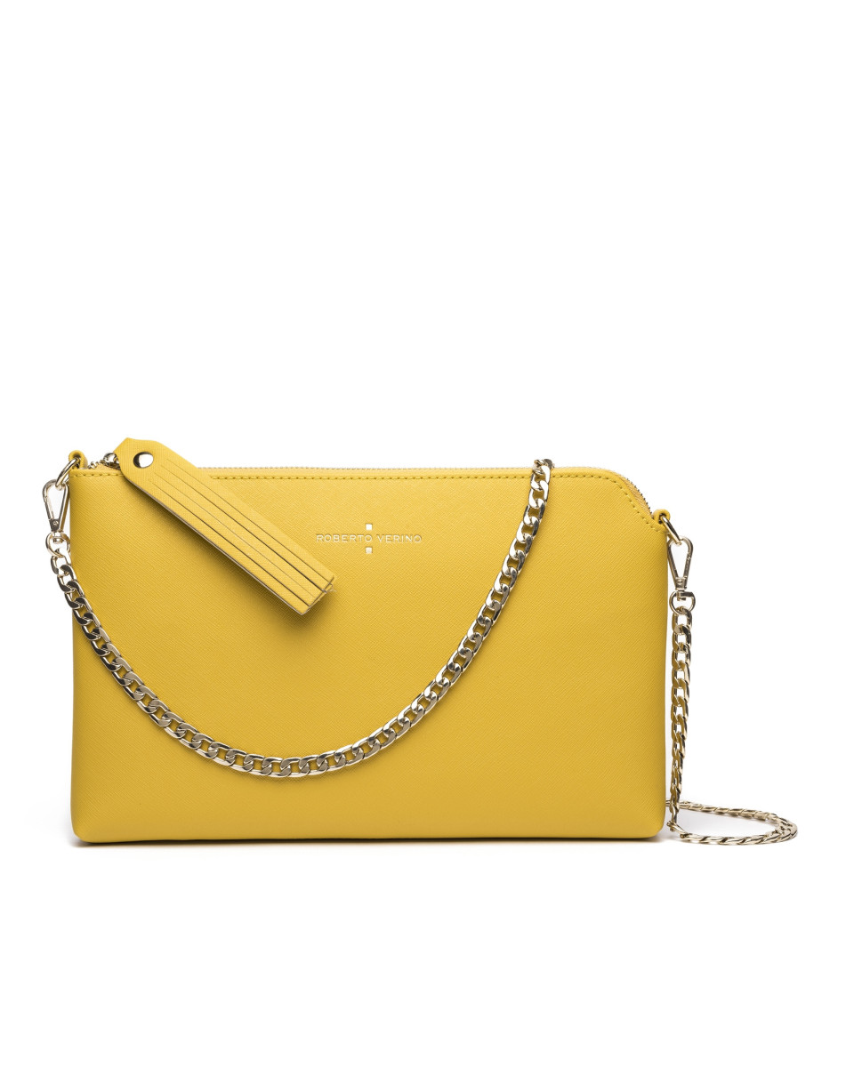 Clutch Lisa saffiano amarillo