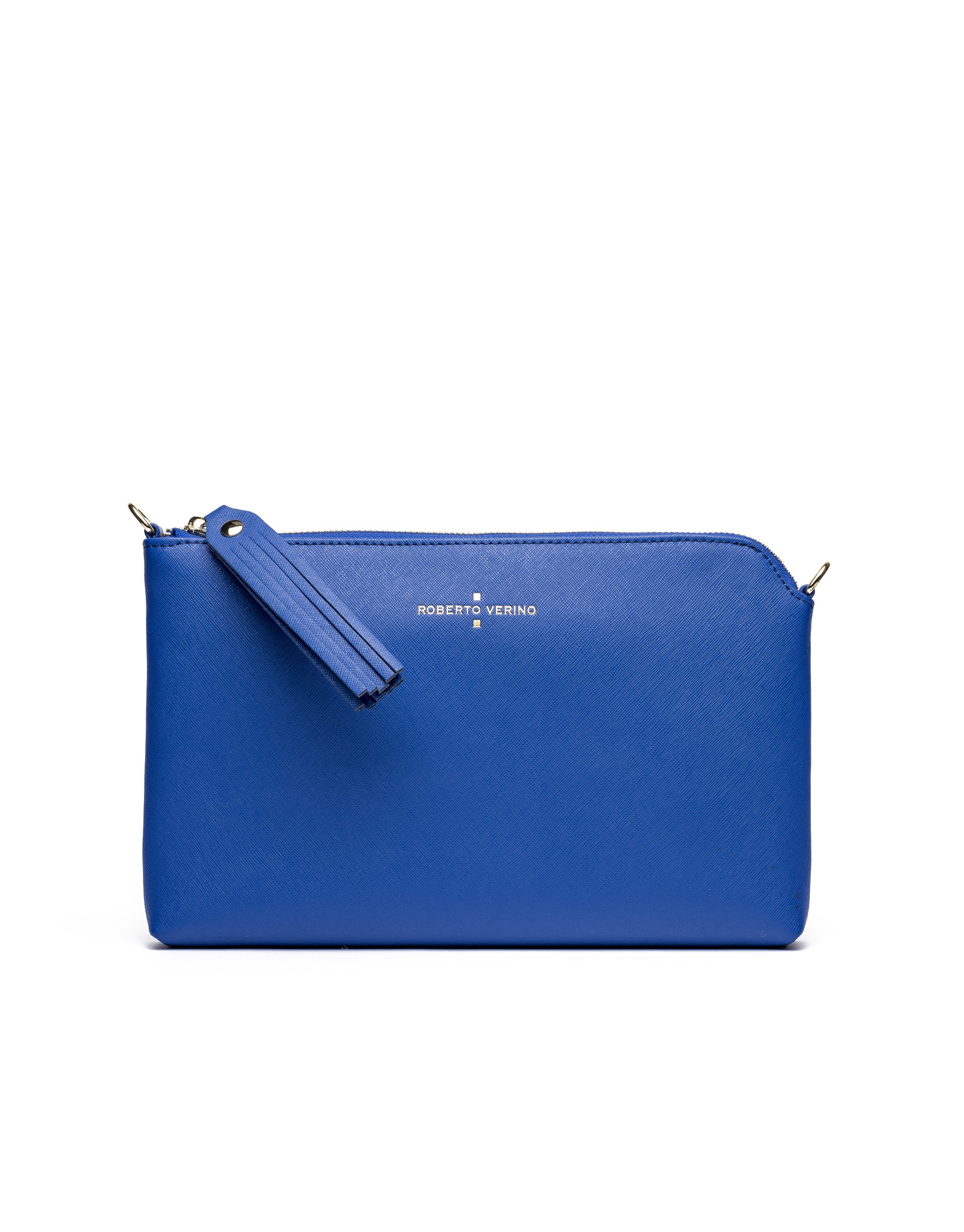 Blue Saffiano leather Lisa Clutch 