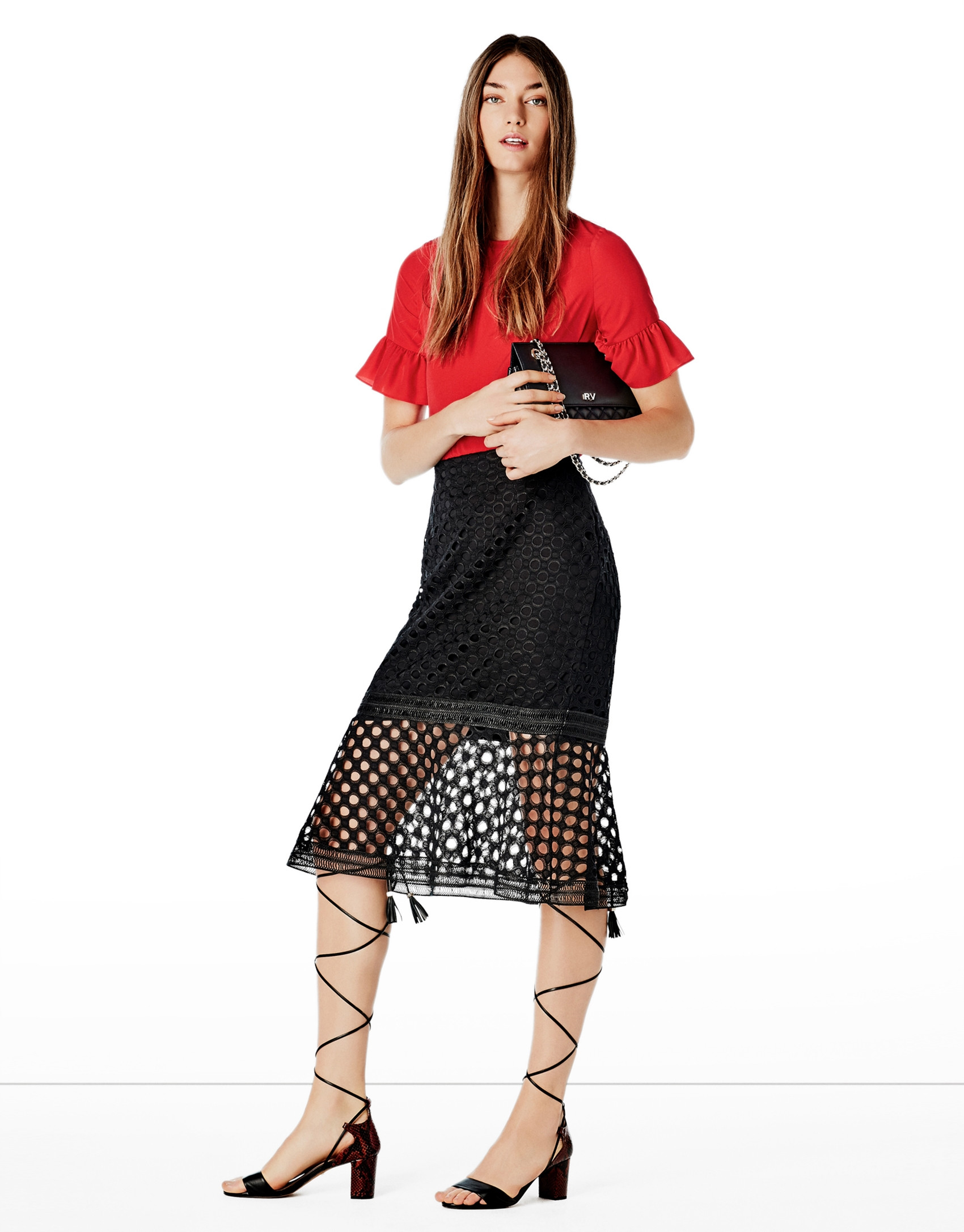 Top manga volante coral