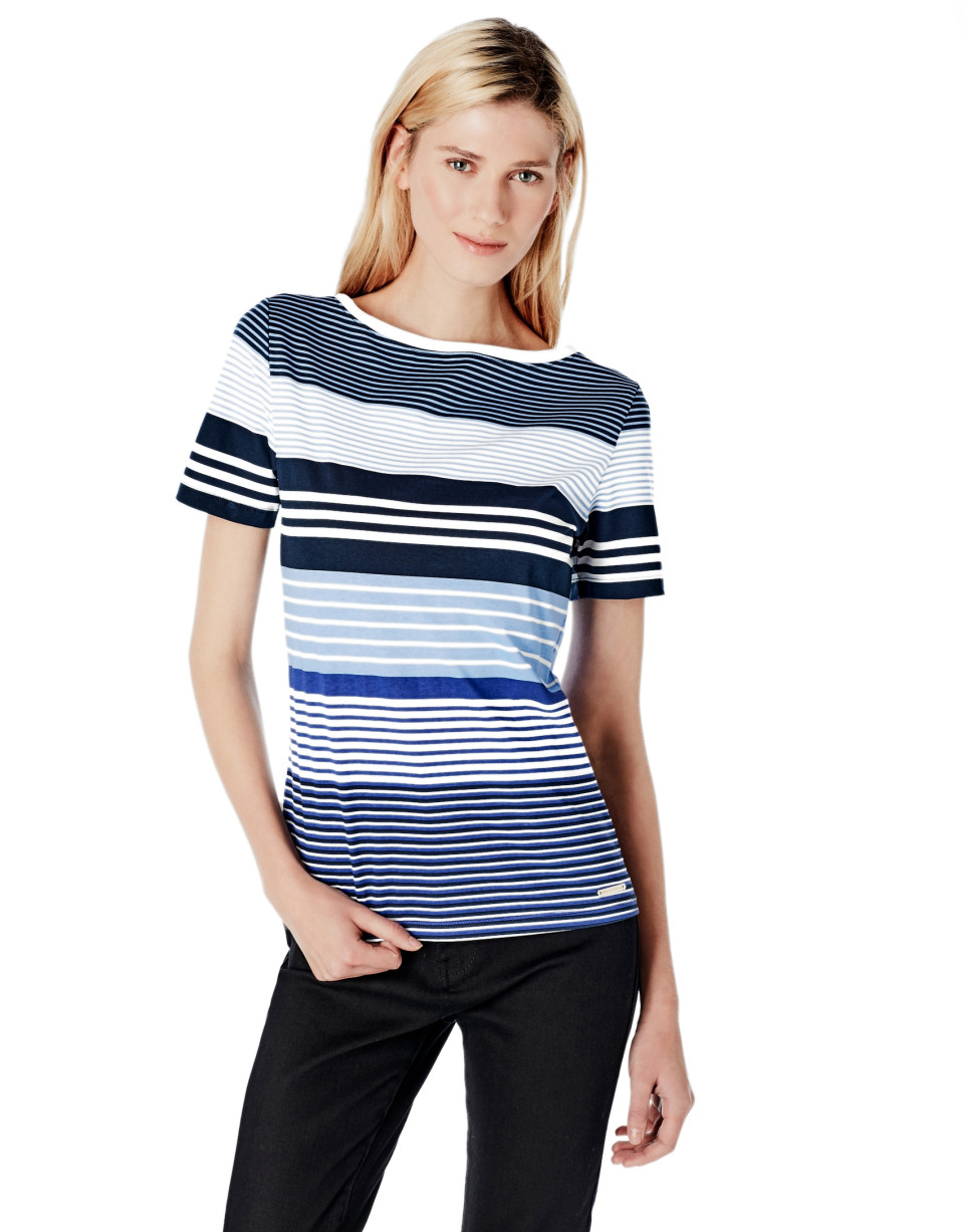 Blue striped top