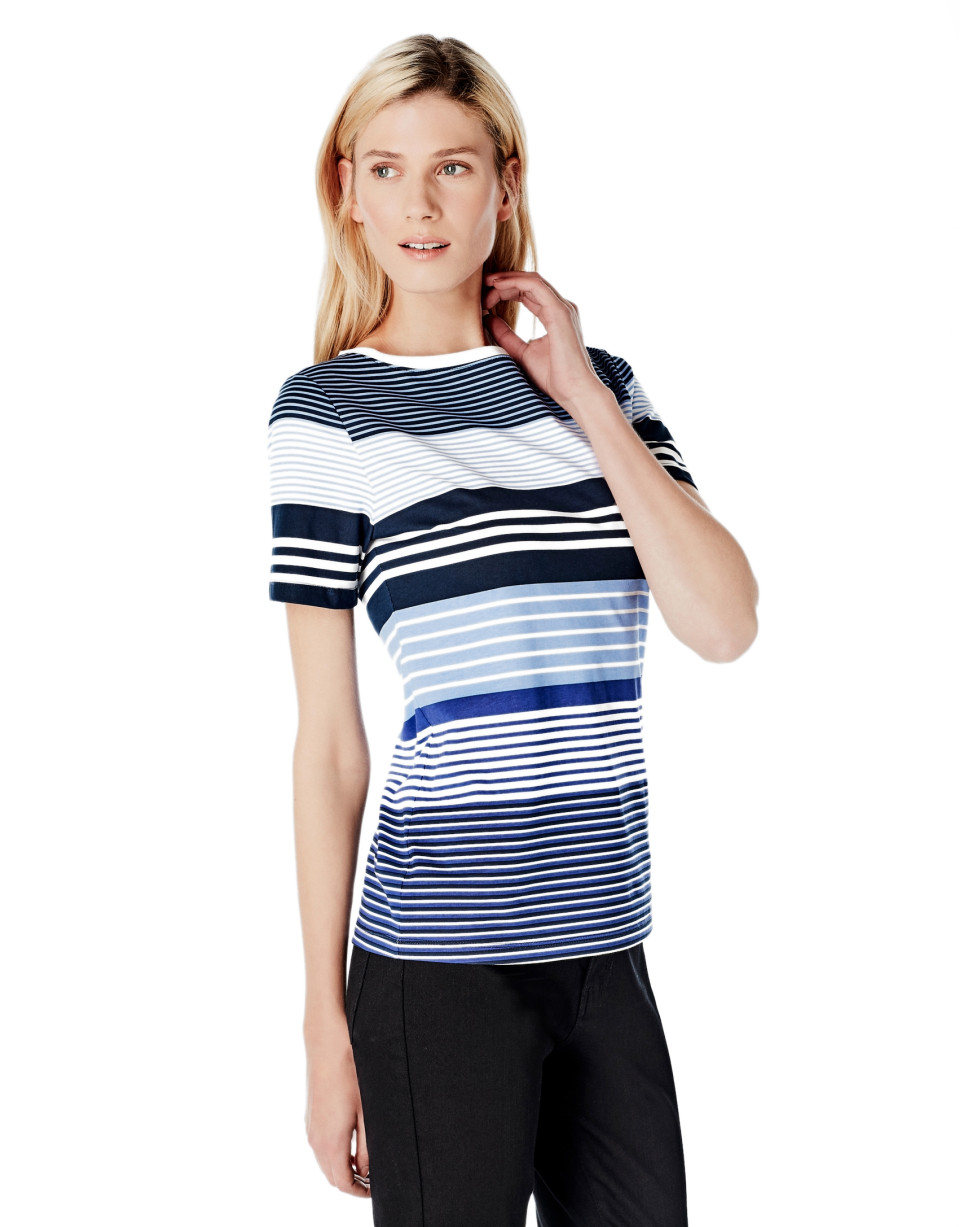Blue striped top
