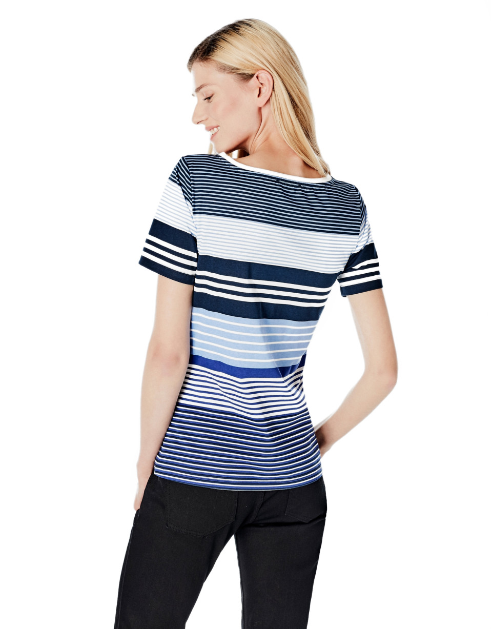 Blue striped top