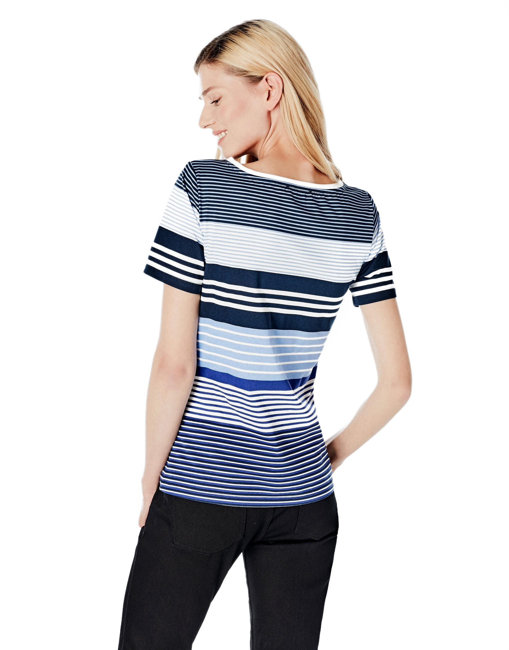 Blue striped top