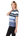 Blue striped top