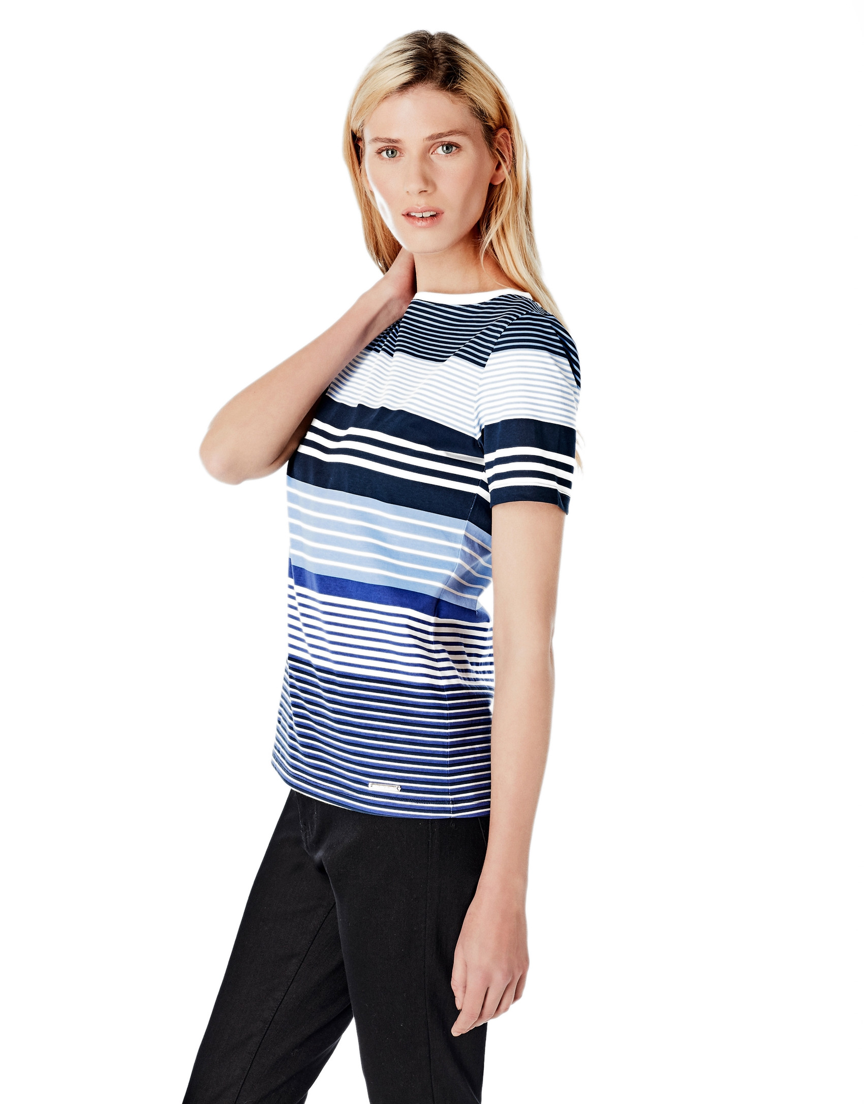 Blue striped top