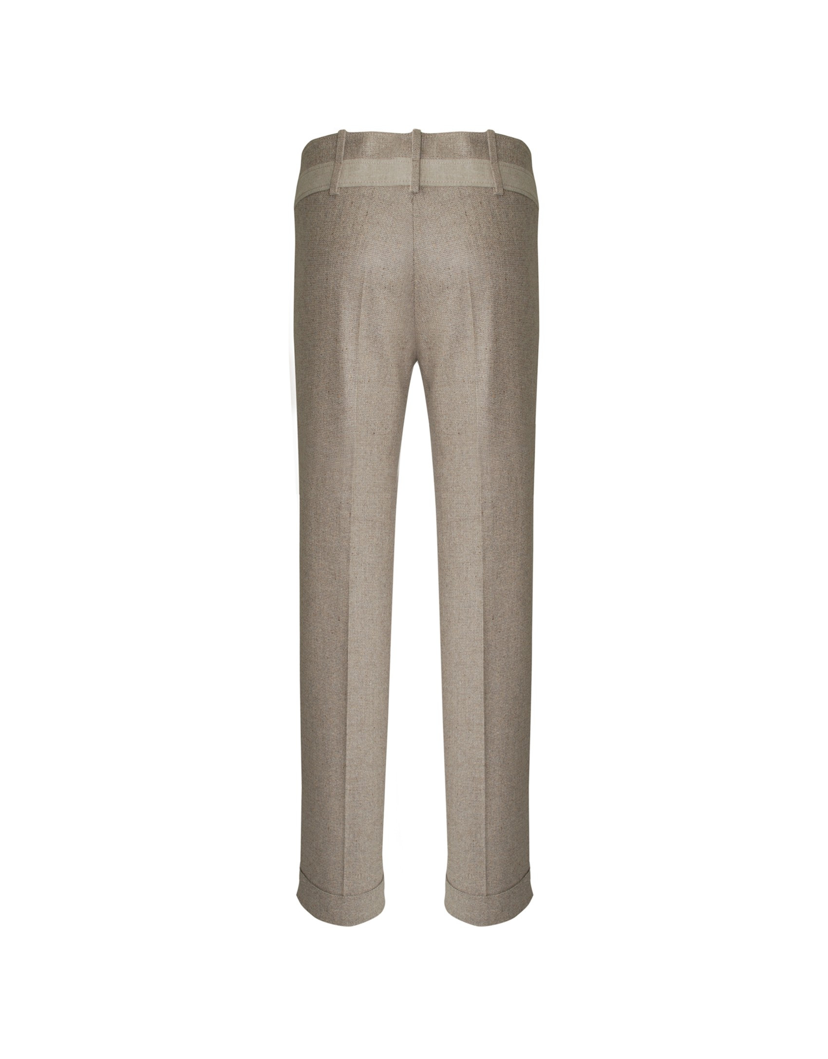 Beige pants contrasting velvet