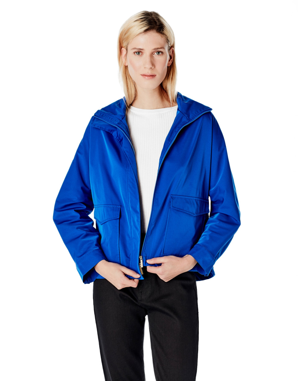 Cobalt blue windbreaker