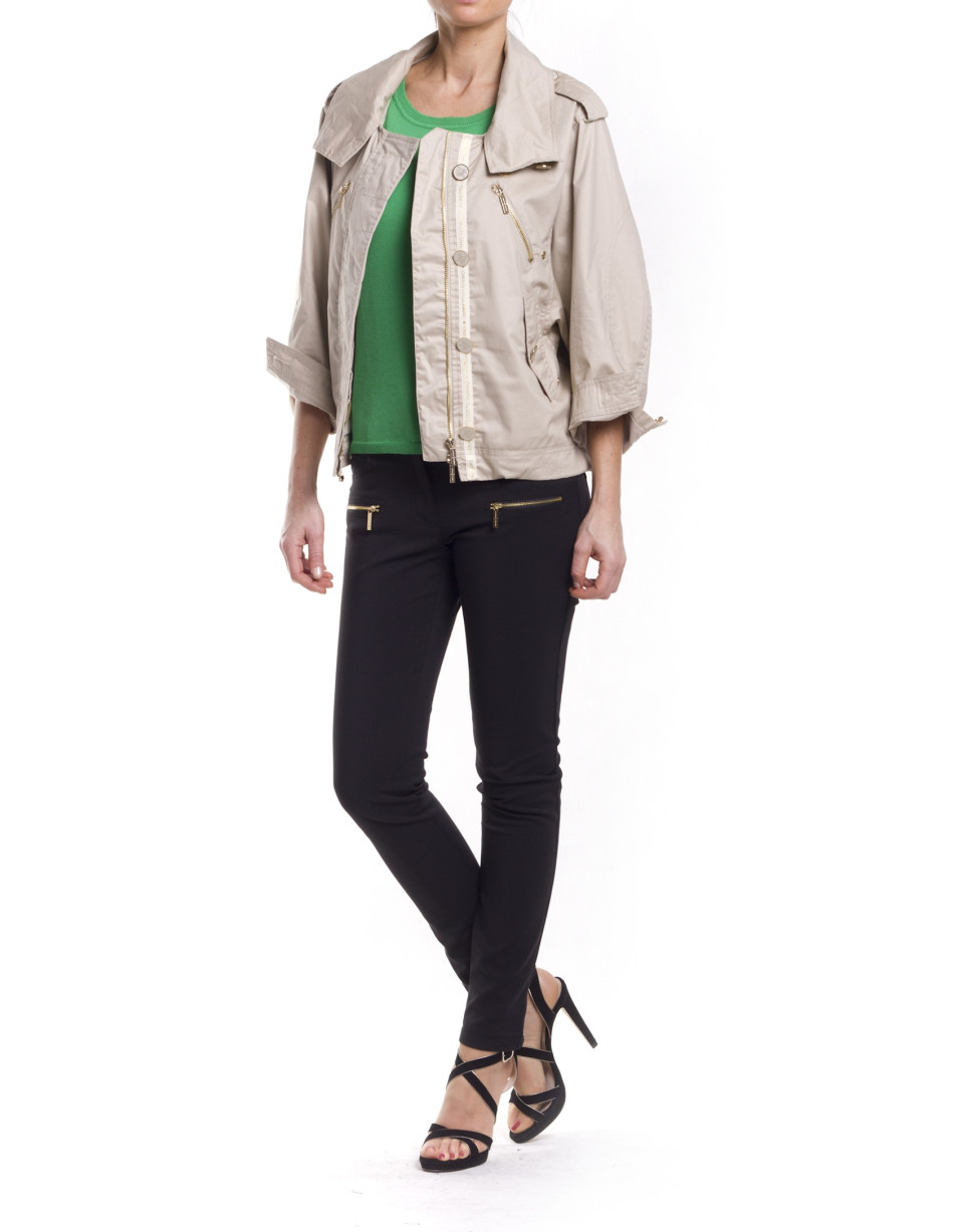 Short beige trench