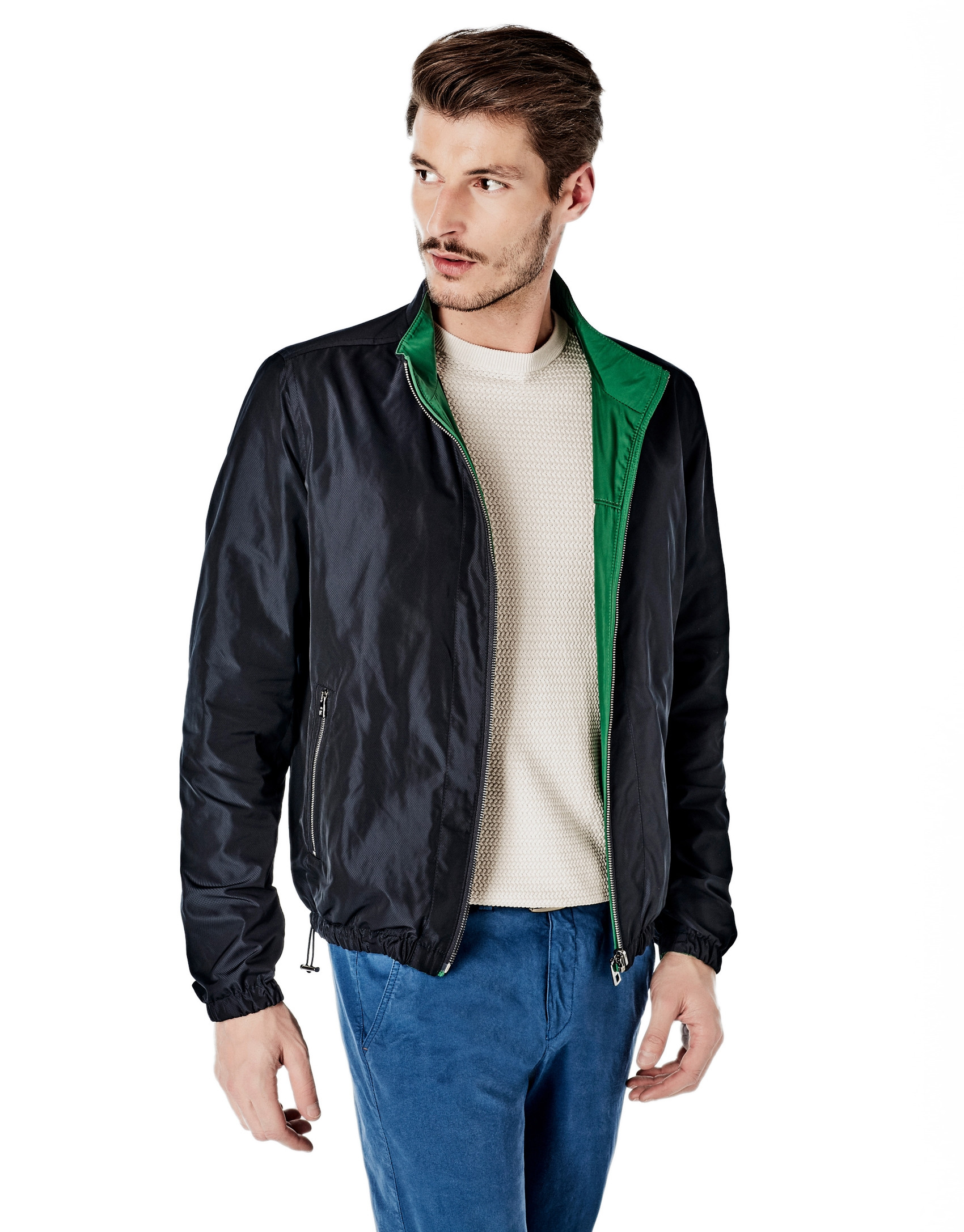 Cazadora reversible verde/marino