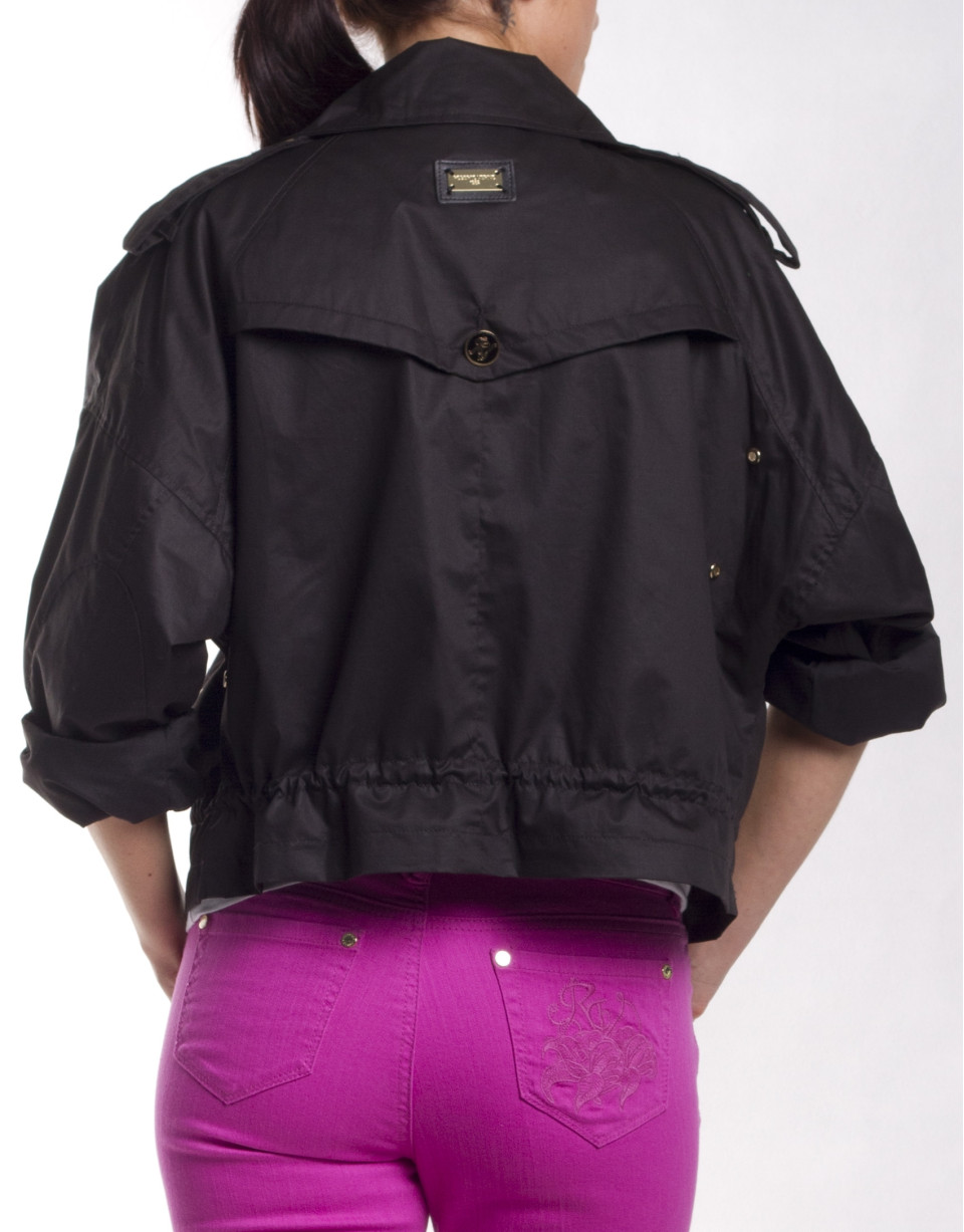 Short black trench