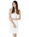Vestido jacquard marfil
