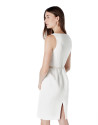 Vestido jacquard marfil
