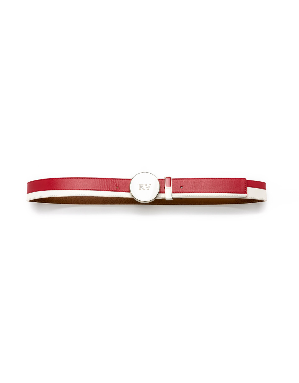 Blue/white two-tone belt