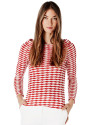 Coral top with boat neck