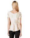 Jersey corte peplum beige