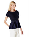 Jersey  corte peplum azul