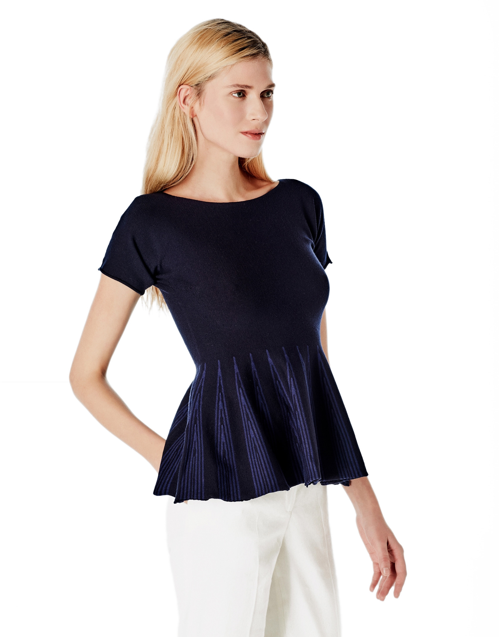 Jersey  corte peplum azul