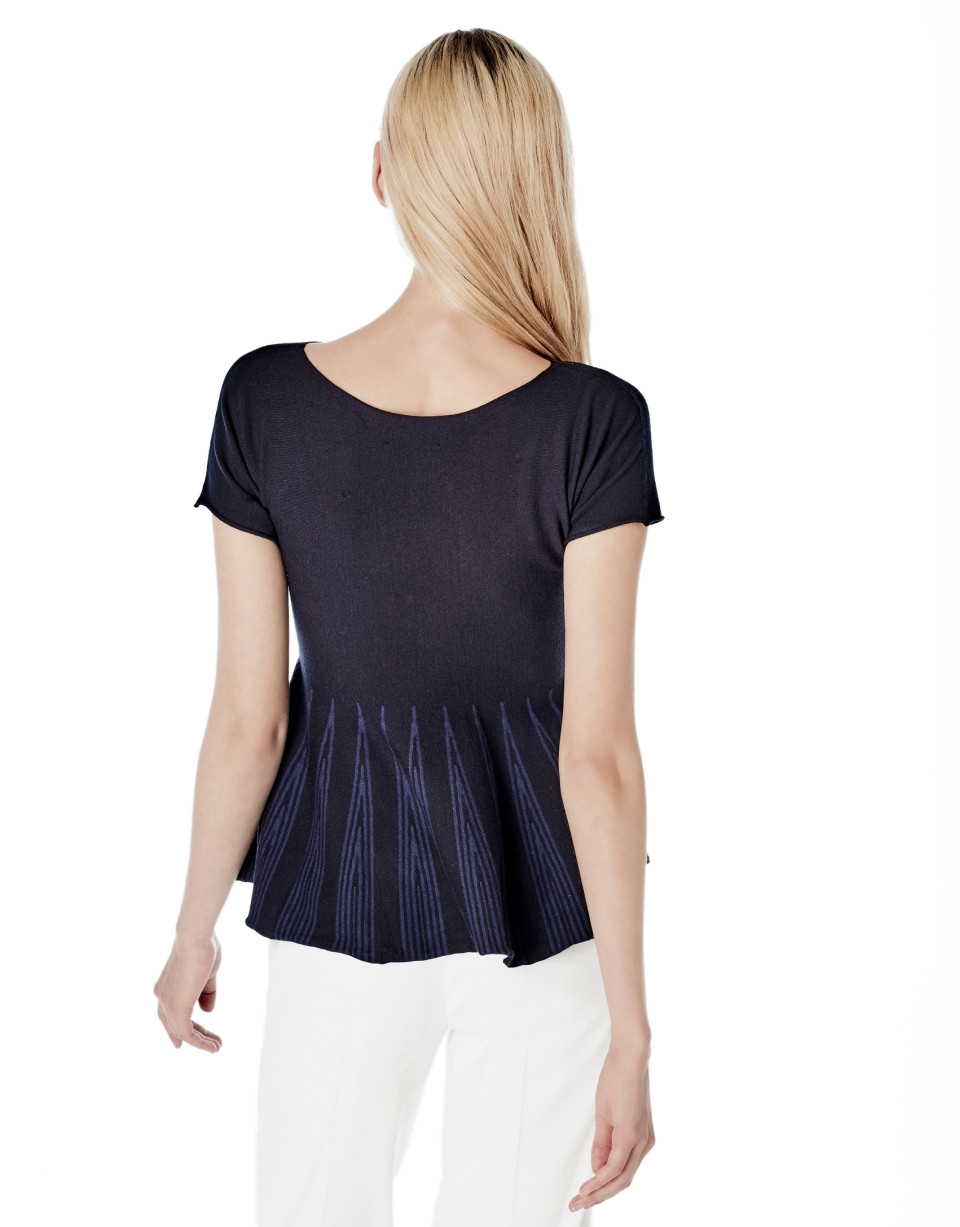Jersey  corte peplum azul
