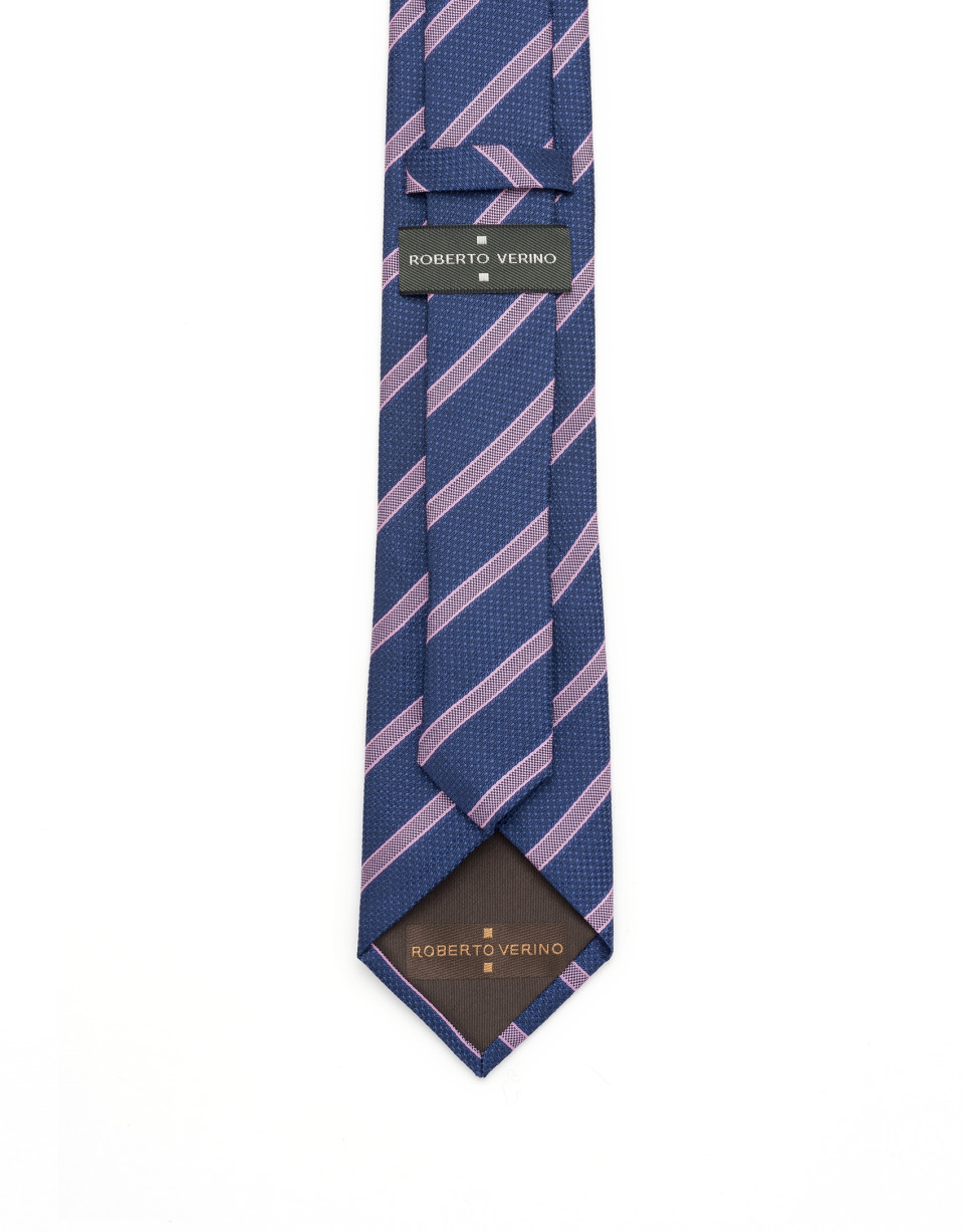 Corbata rayas azul/rosa