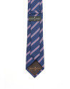 Blue and pink striped tie