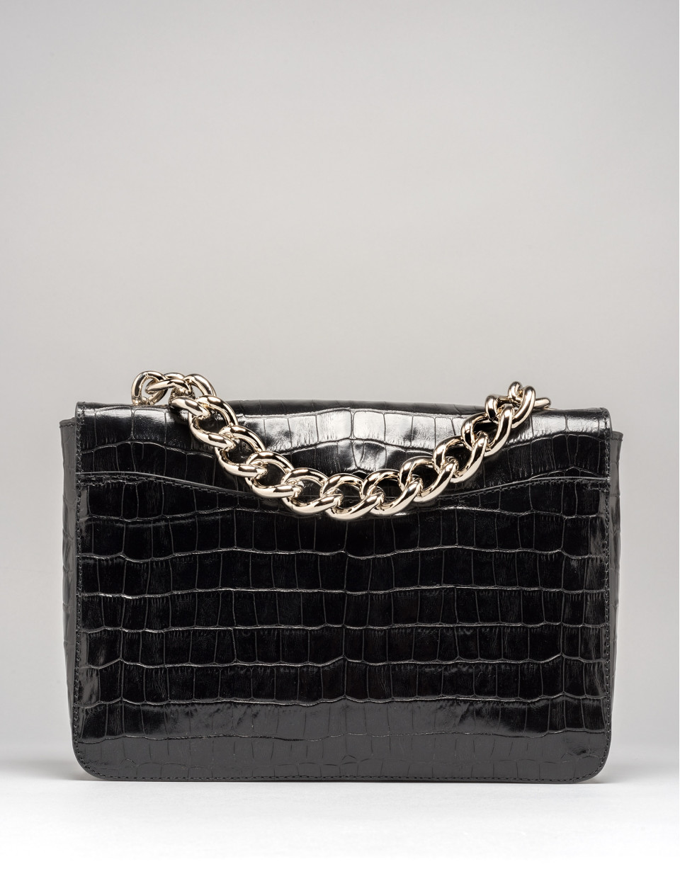 Bolso cartera piel coco negro Joyce