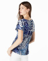 Blusón estampado azul