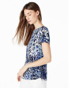 Loose blue print shirt 