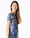 Blusón estampado azul