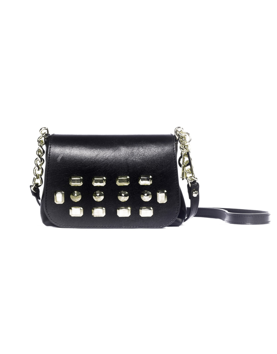 Shoulder bag gold studs