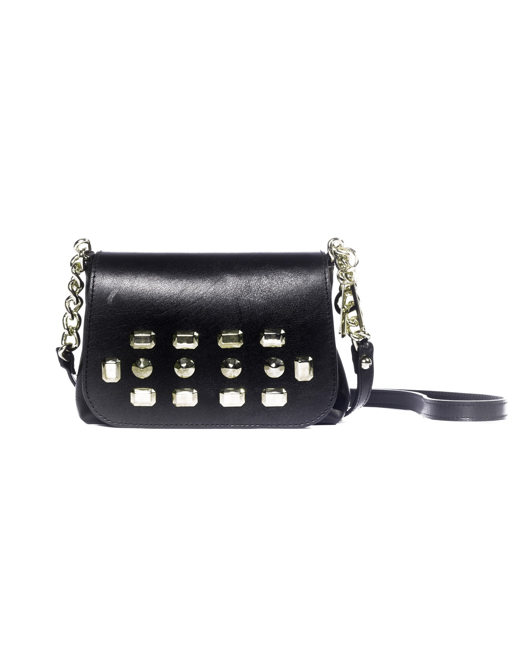 Shoulder bag gold studs