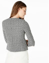 Black print short jacket 
