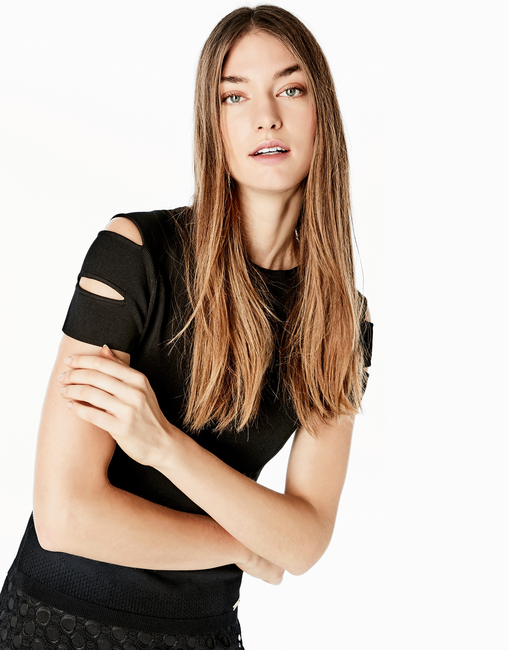 Black knit sweater