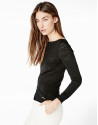 Black openwork sweater