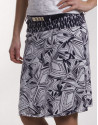 Straight skirt with contrasting waist