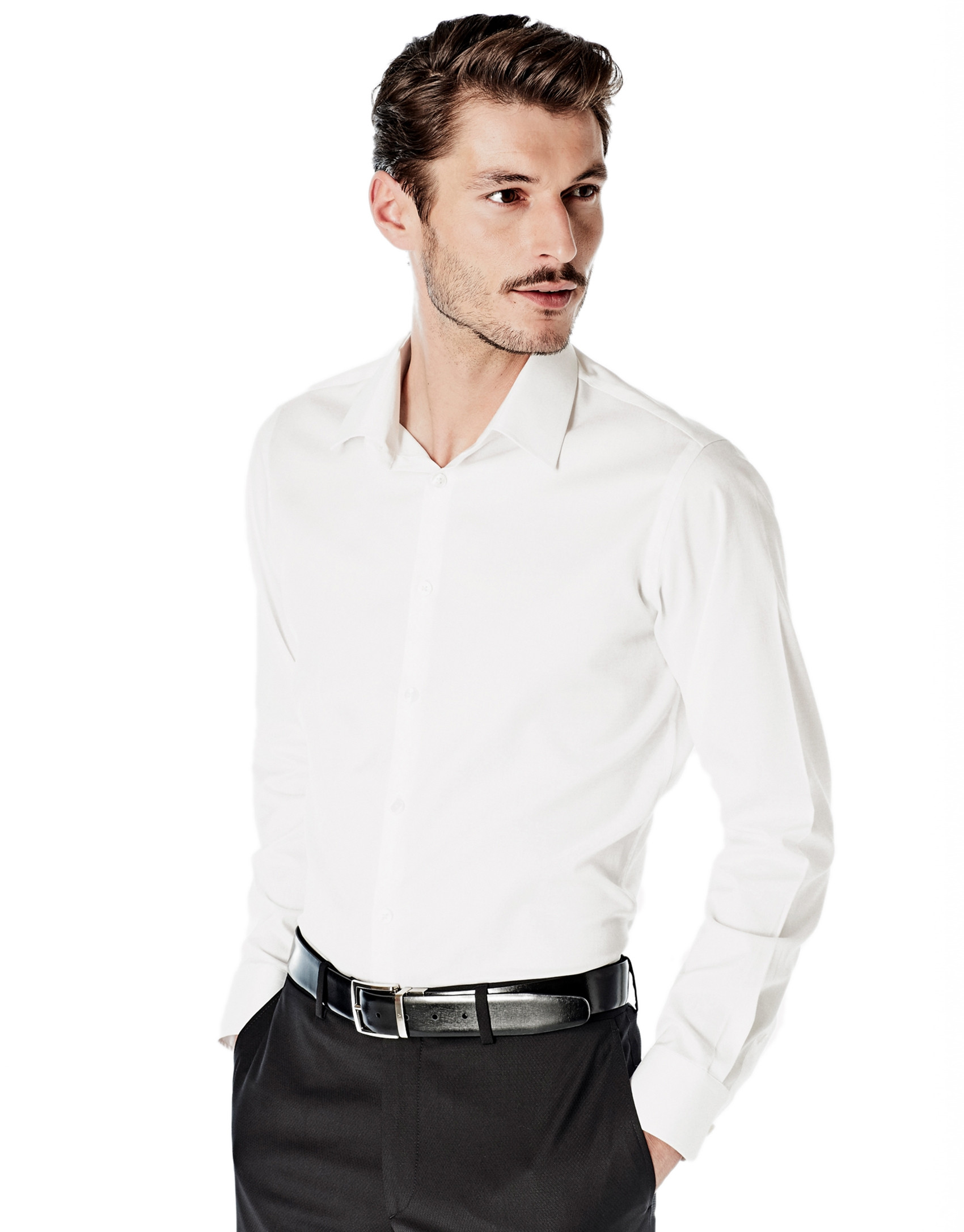 White design slim fit dress shirt