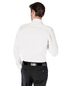 Camisa vestir slim fit dibujo blanca