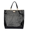 Black leather Baver tote