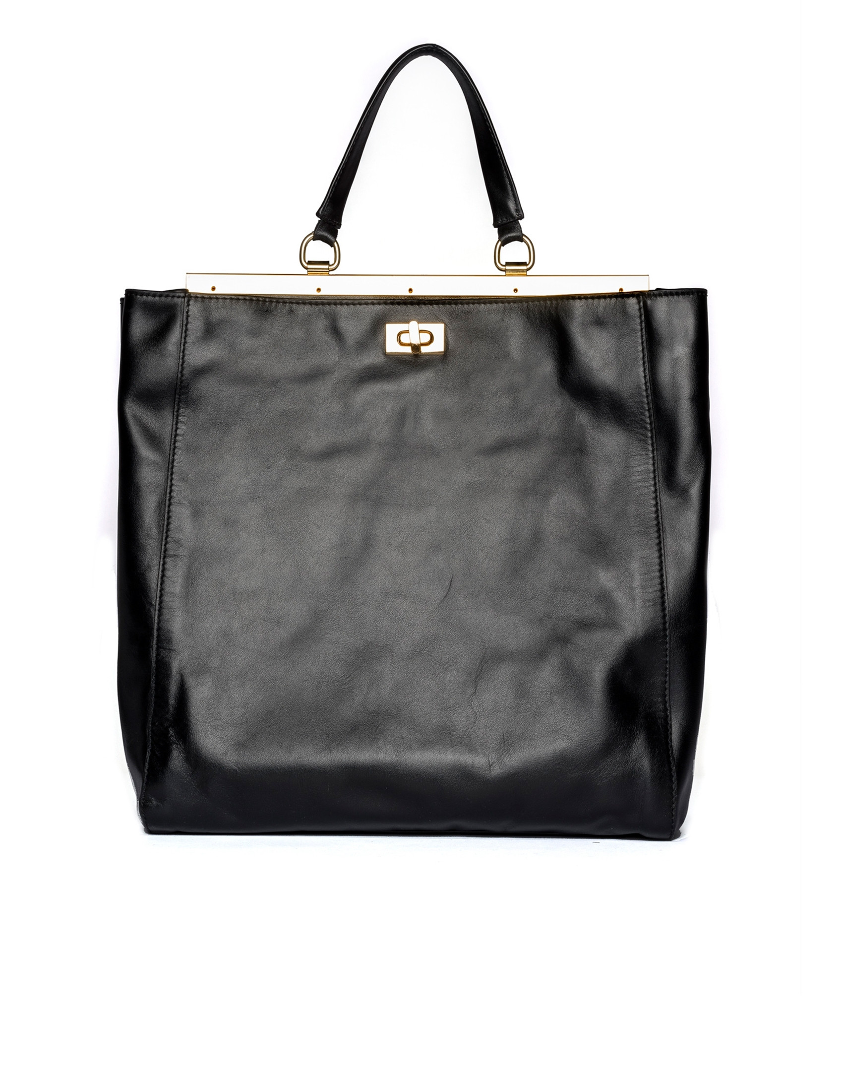 Bolso tote piel negro Baver