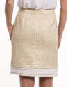 Gold brocade straight skirt 