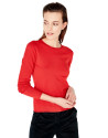 Red sweater with square neck