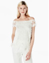 Black lace top with flounces